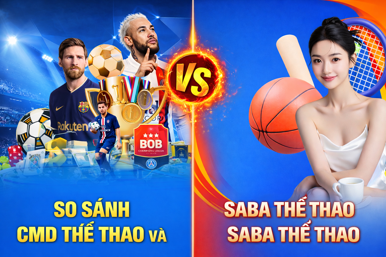 So Sánh CMD Thể Thao Và SABA Thể Thao